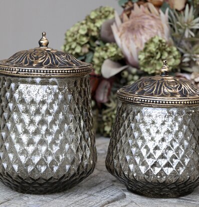 Förvaringsburk Med Pärlkant Liten från Chic Antique