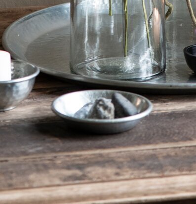 Liten Skål Antik Silver från IB Laursen på rustik träyta
