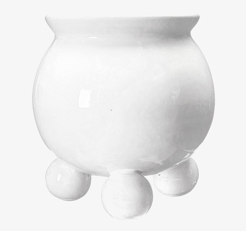 Anya Kruka Vit Large från Wikholm Form i vit studioinställning