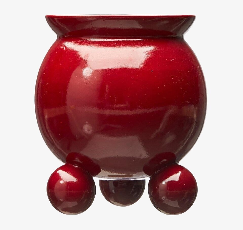 Anya Kruka Röd S från Wikholm Form, rundad med klotfötter