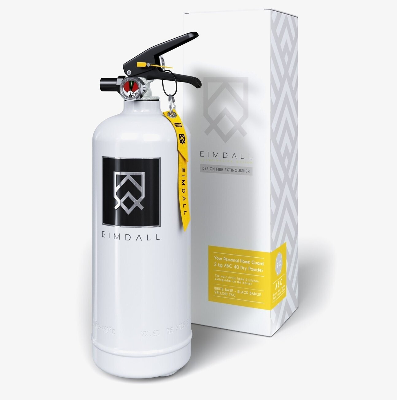 Brandsläckare 2 Kg Vit från Eimdall, stilren och pålitlig