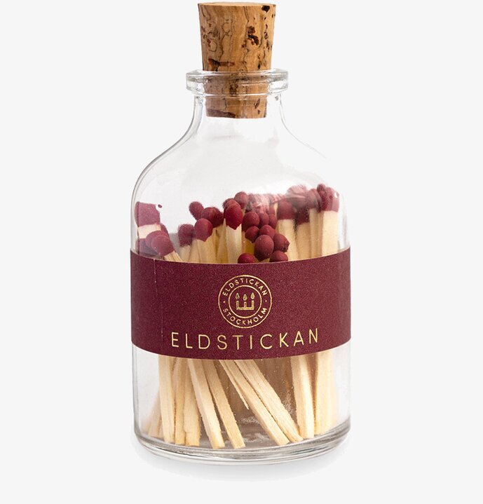 Tändstickor Liten Rund Klassisk Vinröd från Eldstickan