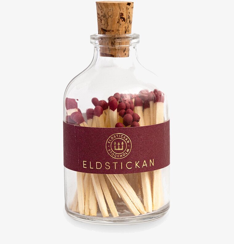 Tändstickor Liten Rund Klassisk Vinröd från Eldstickan