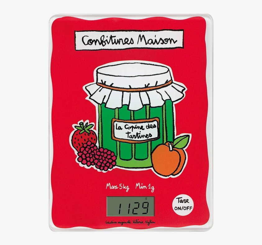 Digital köksvåg Sylt röd från Derriére la porte med syltmotiv