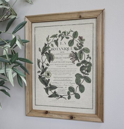 Tavla Med Blomsterprint från Chic Antique i rustik träram