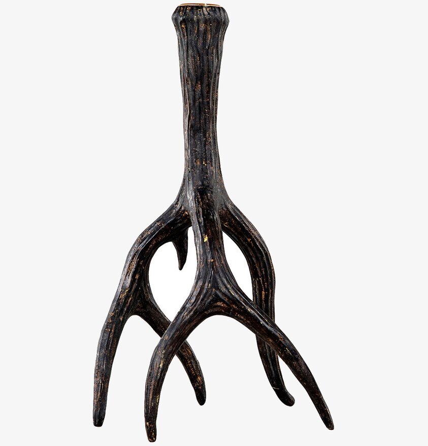 Ljusstake Renhorn Mörkbrun Stor från A Lot Decoration