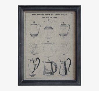 Tavla Kannor Svart Ram från Chic Antique med antika kannor