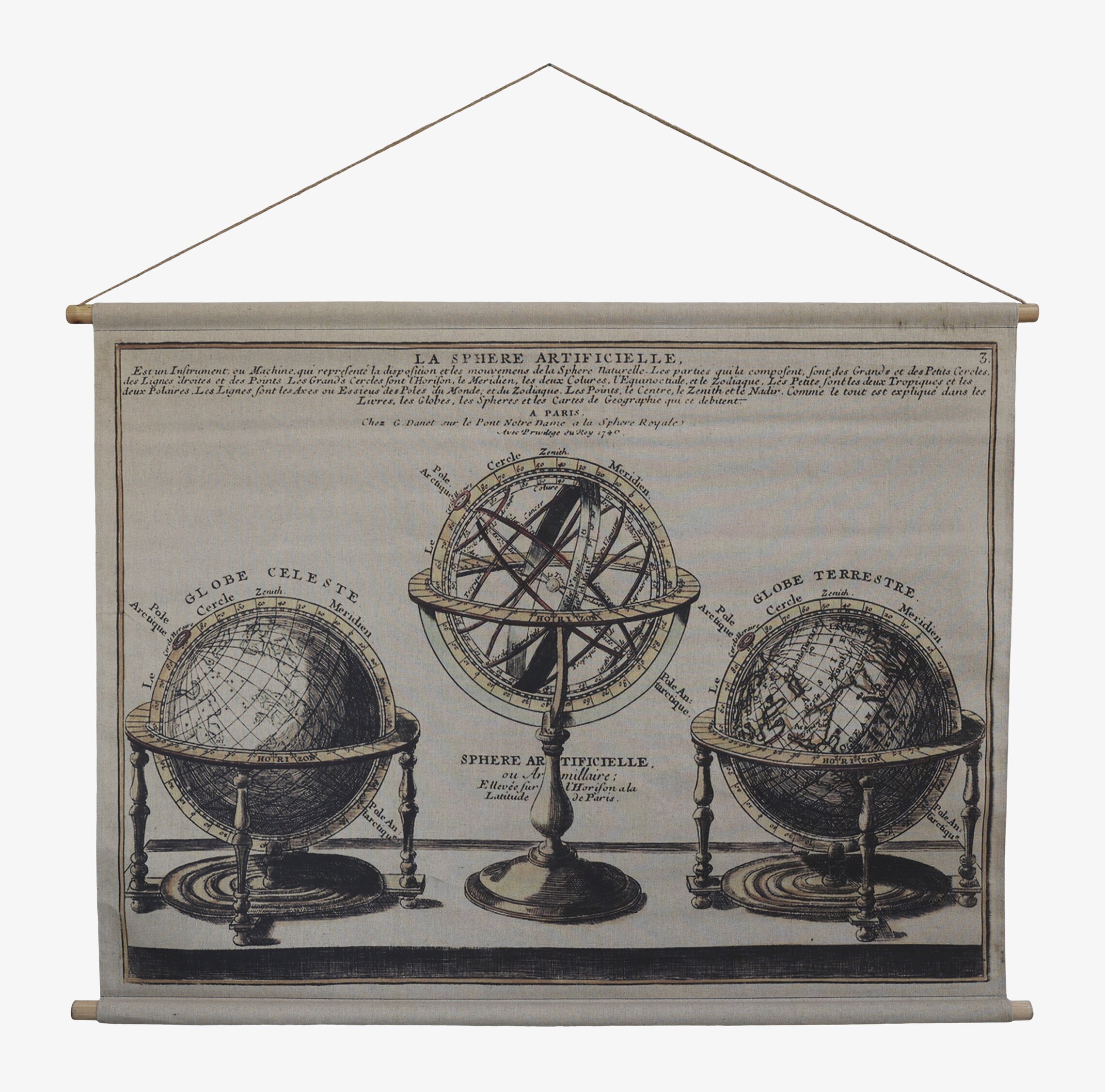 Väggdekoration Jordglob från Chic Antique med antika globar