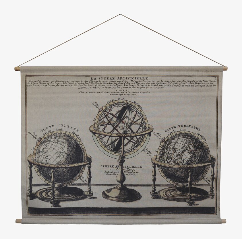Väggdekoration Jordglob från Chic Antique med antika globar