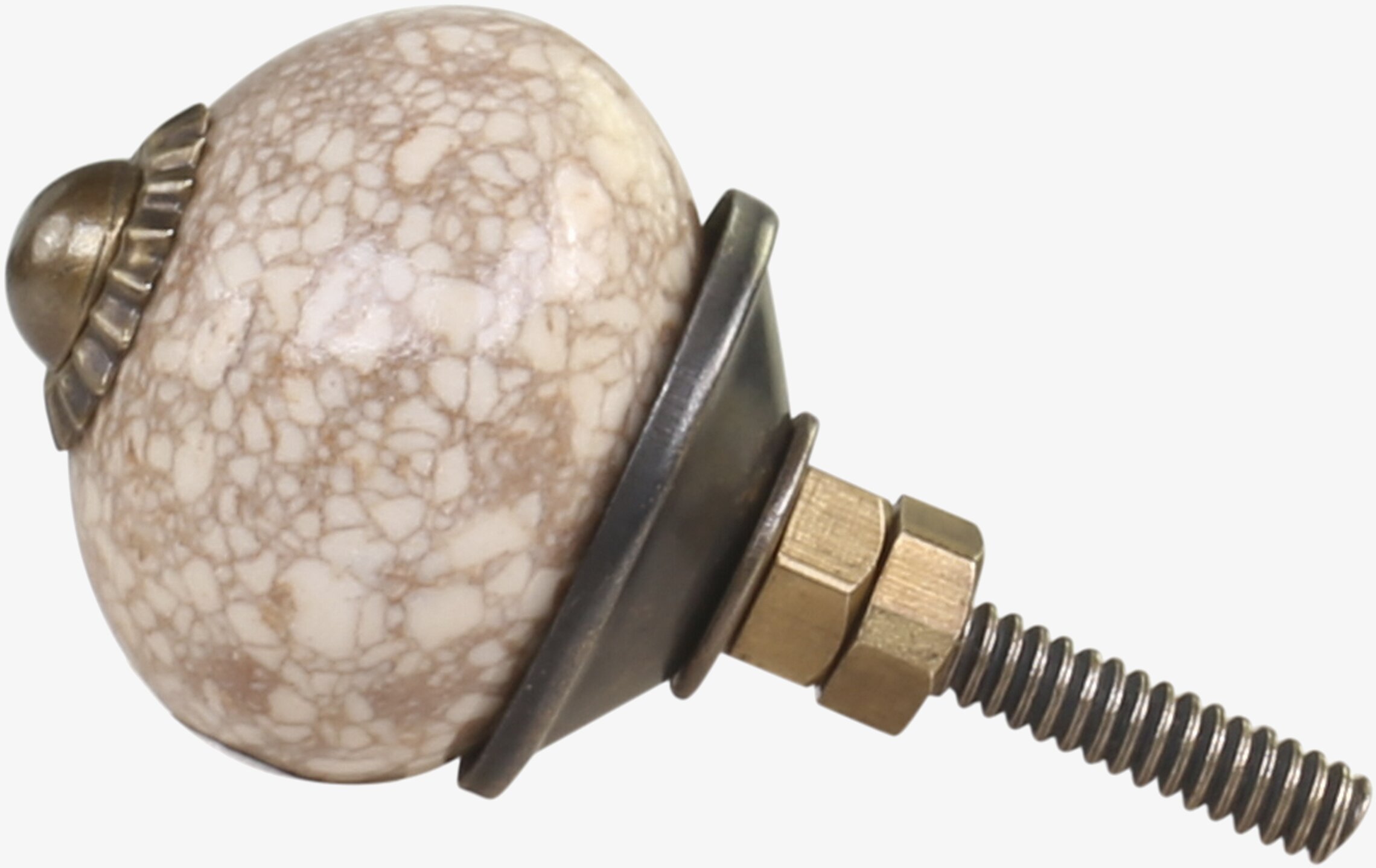 Knopp Antik Mässing från Chic Antique med krackelerad yta