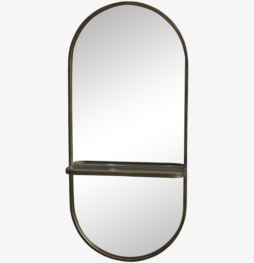 Väggspegel Med Hylla Antik Mässing från Chic Antique