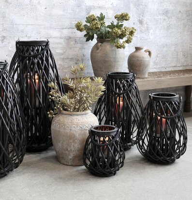 Lanterna Flätad Pil Liten Svart från Chic Antique i miljö