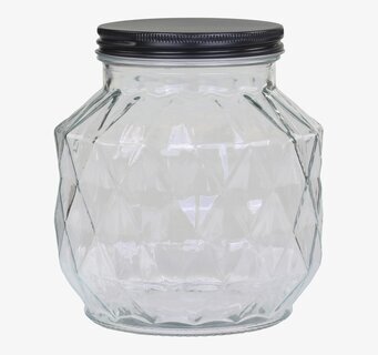 Bild av elegant glasburk med diamantstruktur