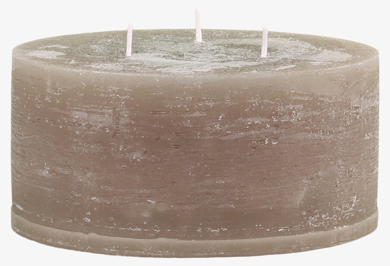 Blockljus Macon Lin från Chic Antique i neutral linnefärg