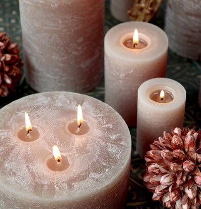 Blockljus Macon Lin från Chic Antique i olika storlekar