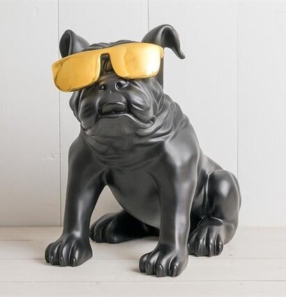 Dekoration Hund Bulldog Svart/Guld från Multi Agentur