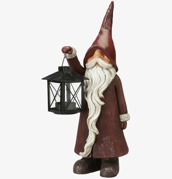 Tomte Med Lykta Röd från Wikholm Form, detaljerad juldekor