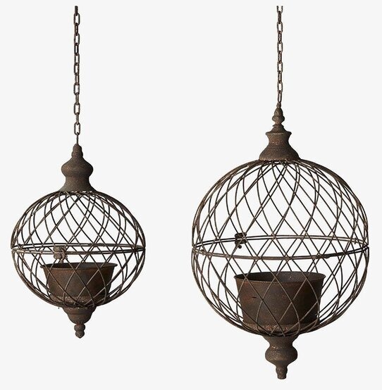 Ragna Hängampel Set/2 Rost från Wikholm Form i metall