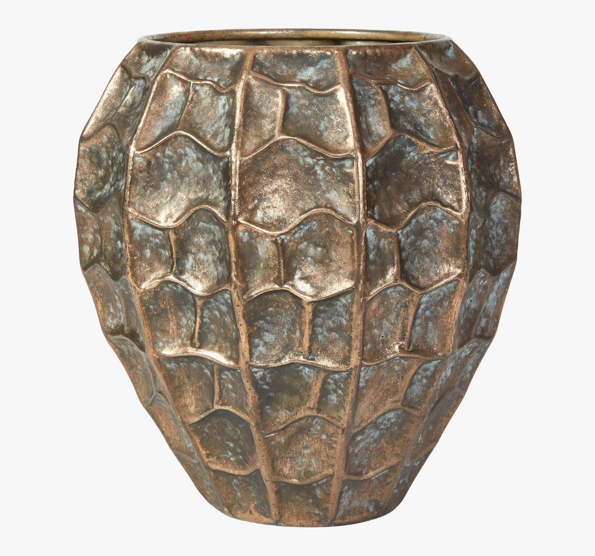 Vas Deco Antique från Speedtsberg med reptilmönstrad yta