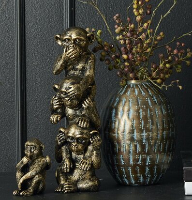 Monkey Aber Guld från Speedtsberg, fyra guldapor i stapel