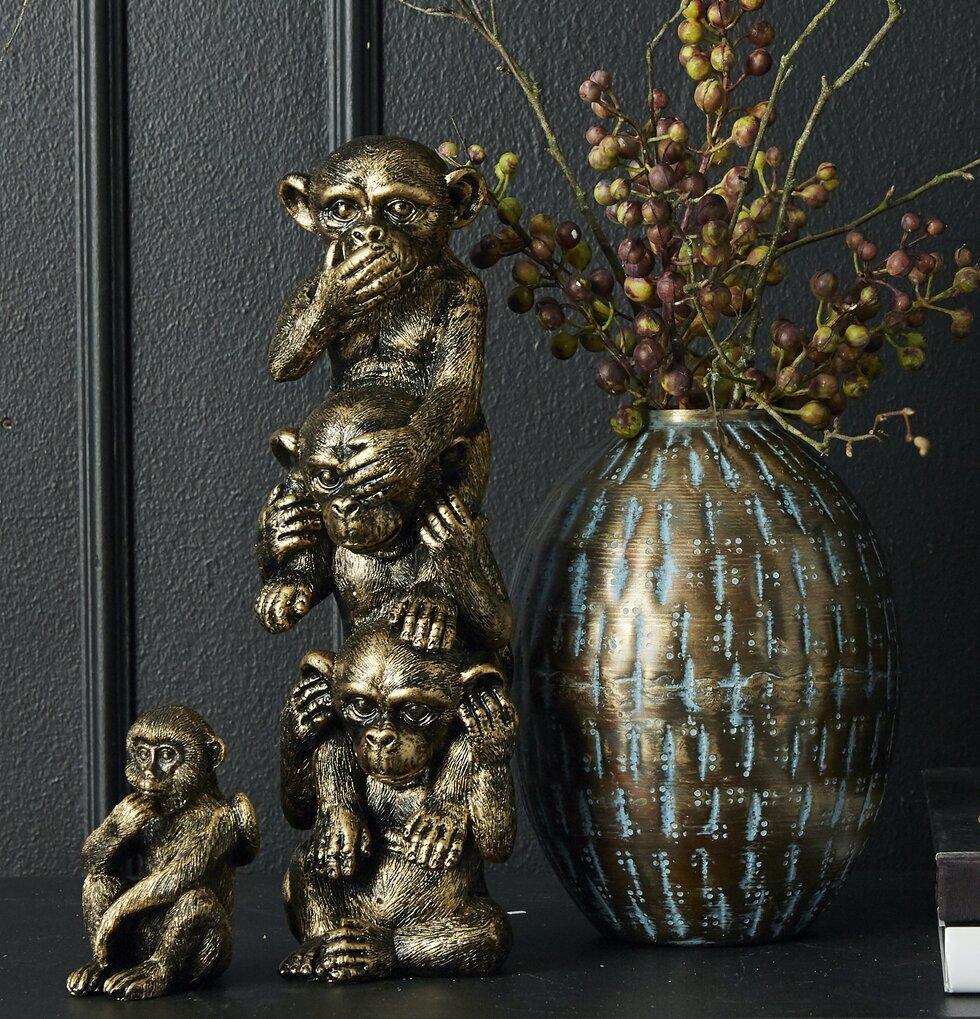 Monkey Aber Guld från Speedtsberg, fyra guldapor i stapel