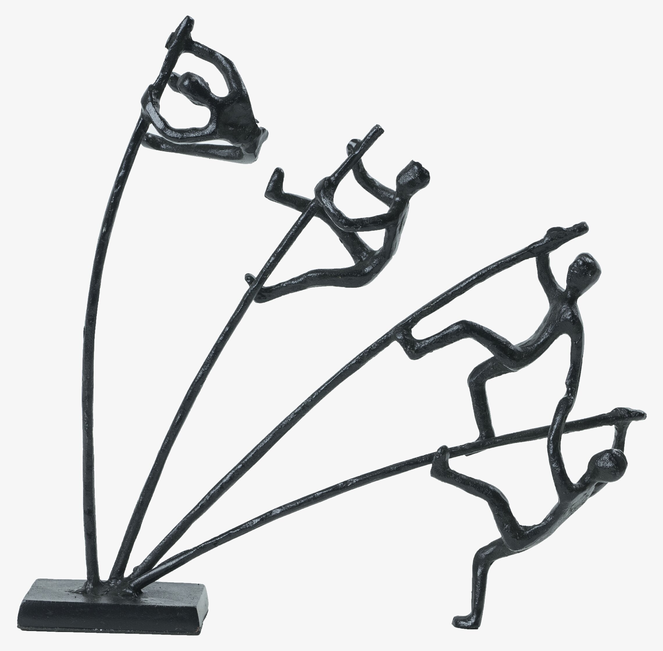 Figurin Stavhopp Svart från Speedtsberg, stiliserade atleter