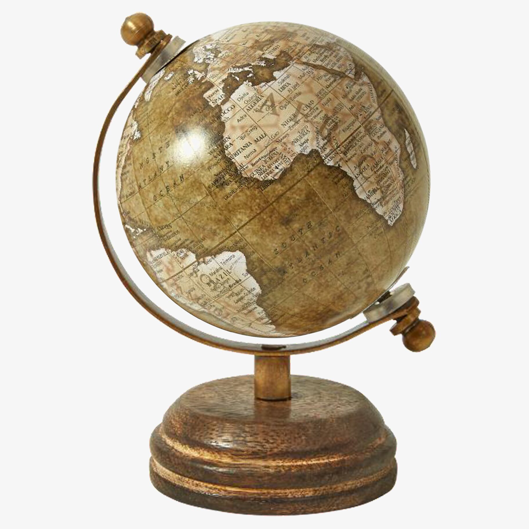 Liten Jordglob På Träfot Mörk Natur från Speedtsberg