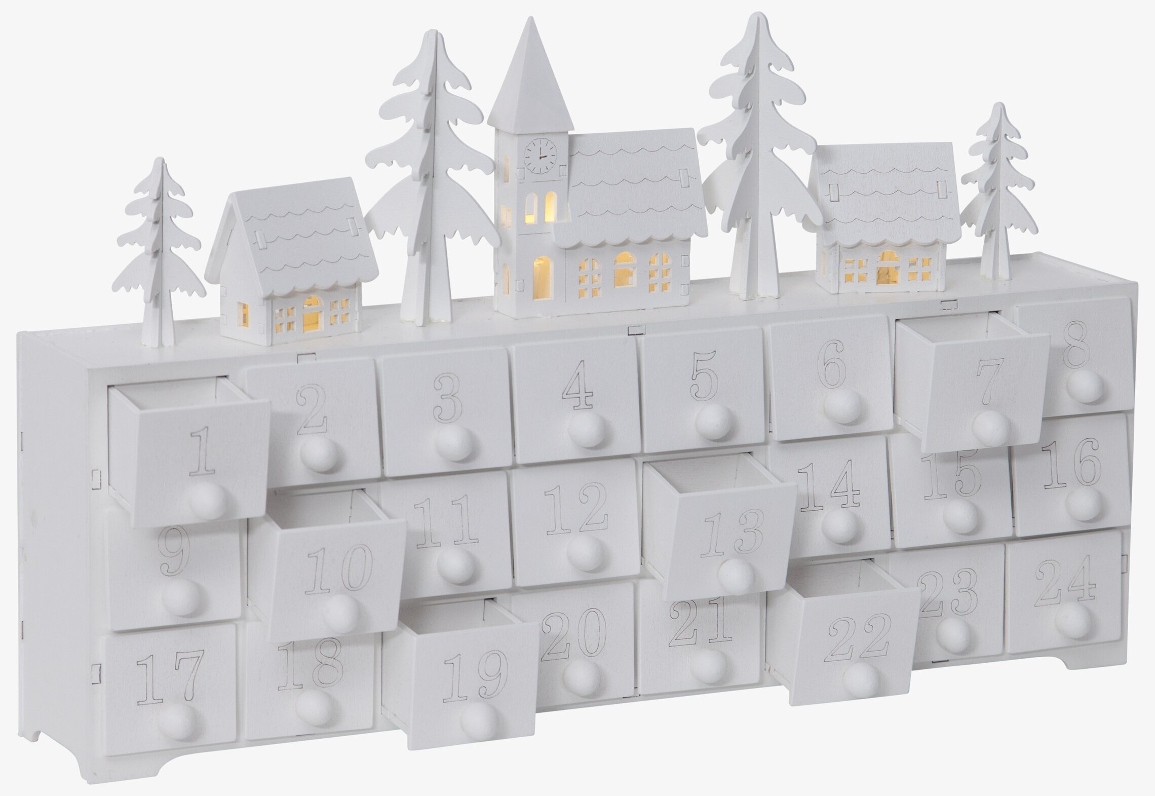 Bordsdekoration Yuletide Vit från Star Trading med små hus