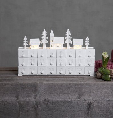 Bordsdekoration Yuletide Vit från Star Trading på träbord