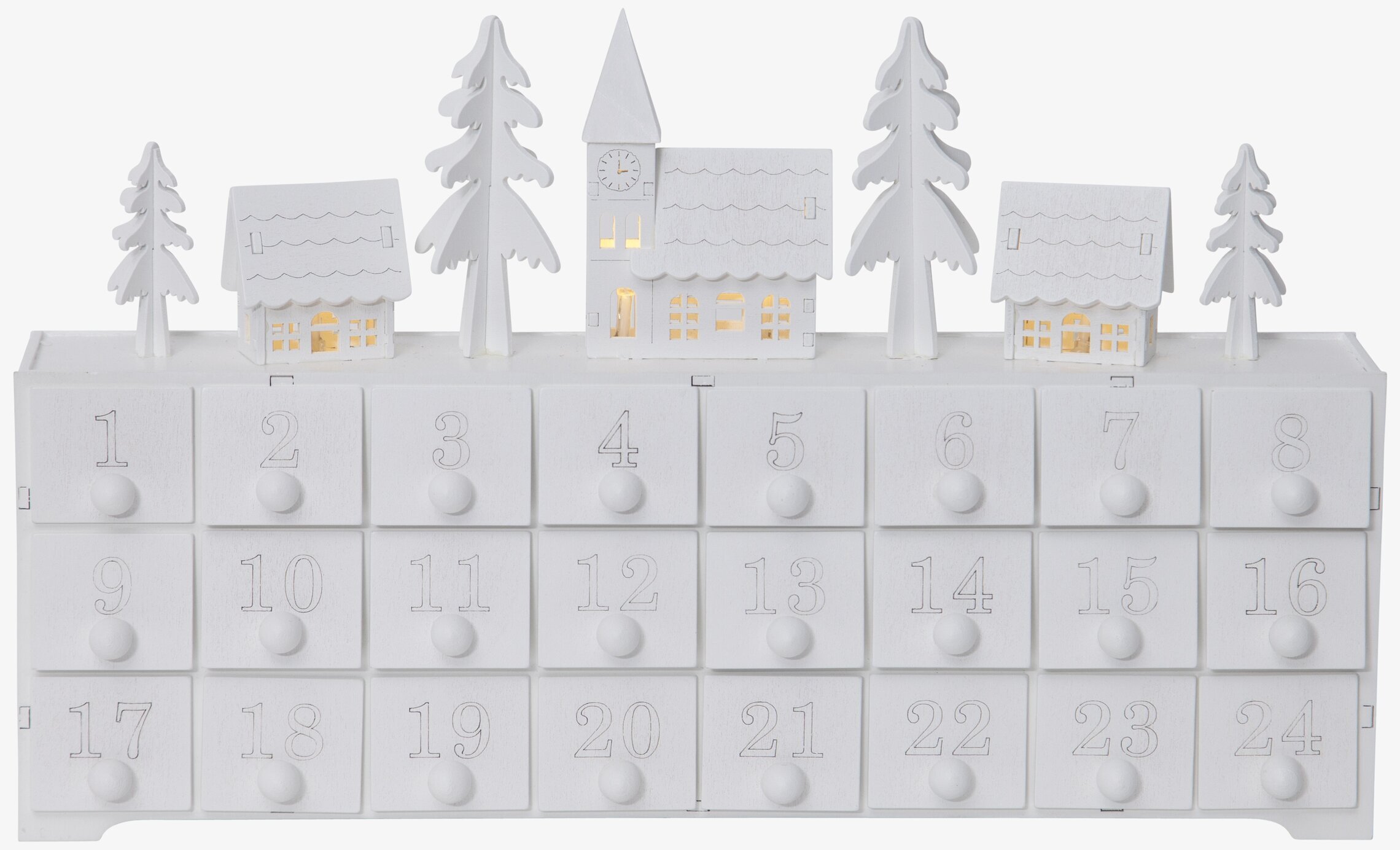Bordsdekoration Yuletide Vit från Star Trading med adventslådor