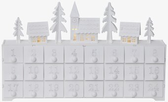 Bordsdekoration Yuletide Vit från Star Trading med adventslådor