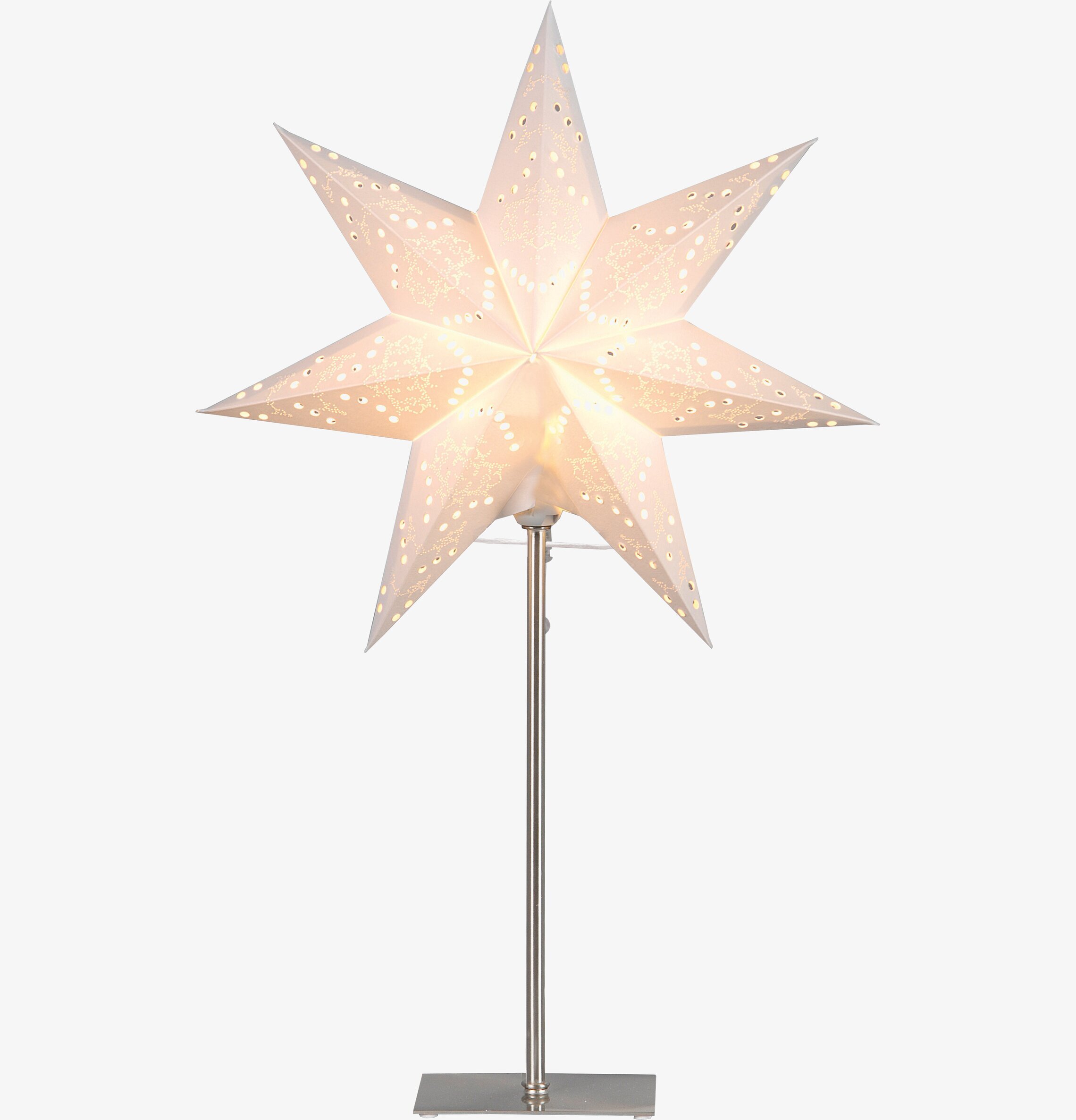 Bordsstjärna På Fot Sensy Vit från Star Trading på bord