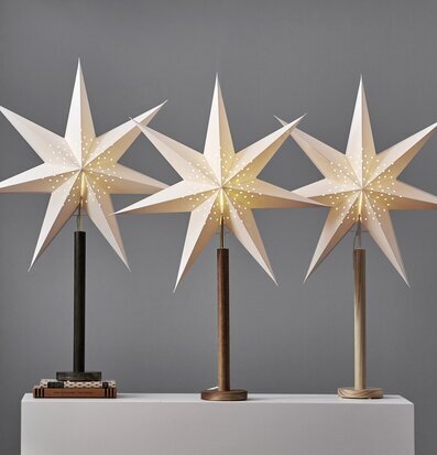 Stjärna På Fot Elice Brun Star Trading Julstjärnor Adventsstjärna Bordstjärna