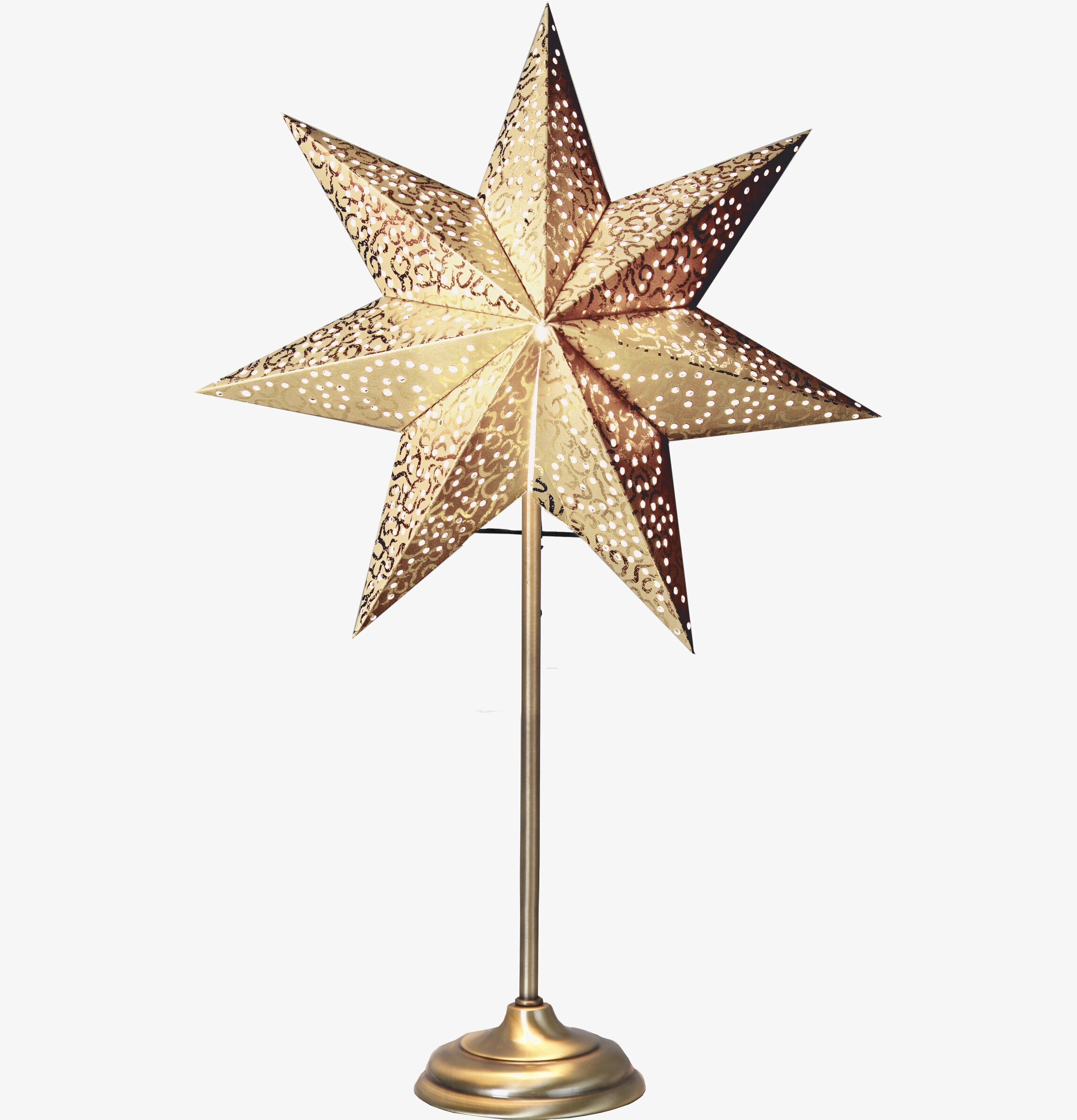 Stjärna På Fot Antique Gold från Star Trading på vit bakgrund