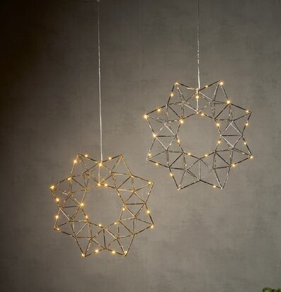 Krans Edge Mässing från Star Trading med LED-lampor