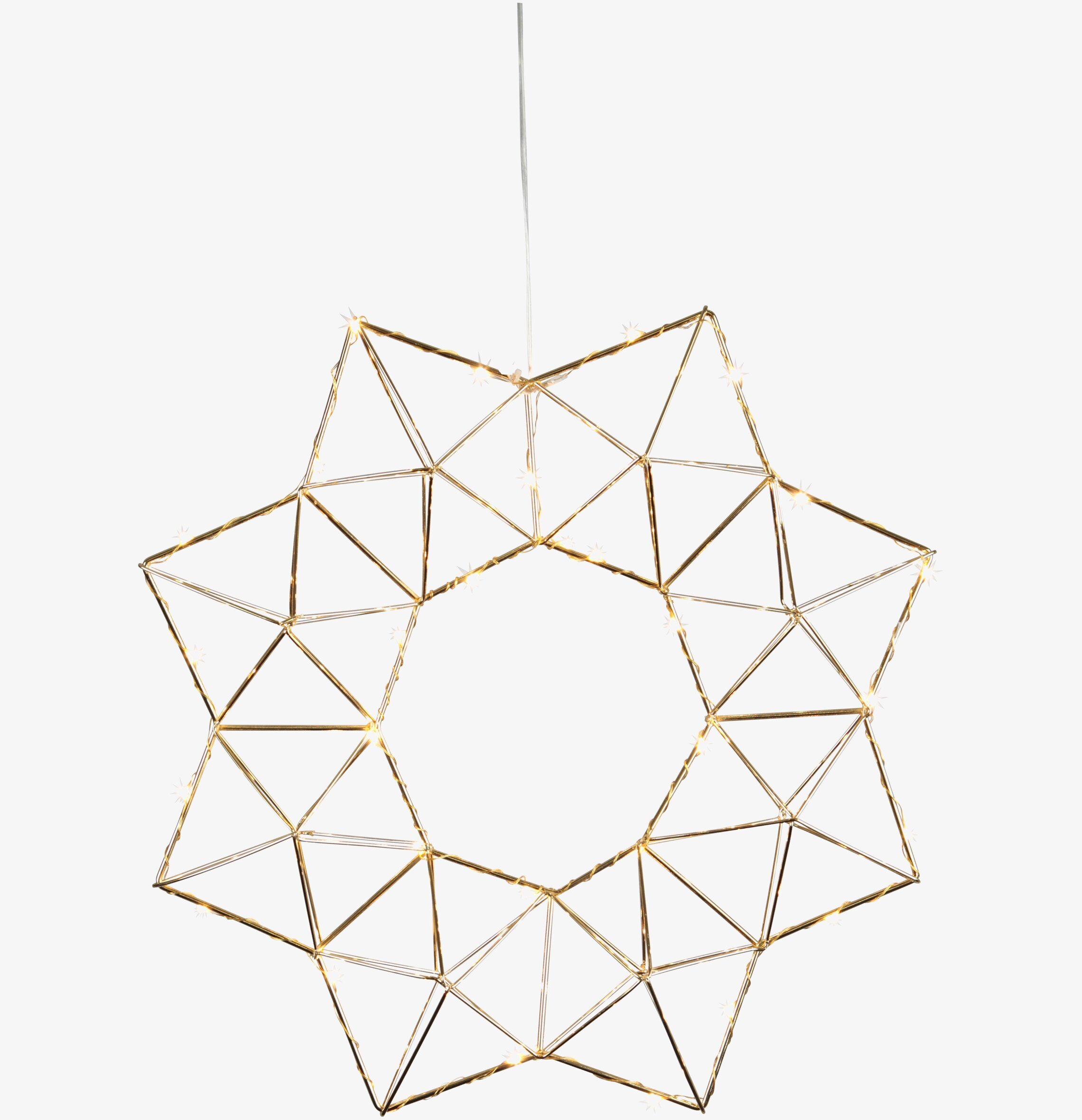 Krans Edge Mässing från Star Trading med LED-lampor