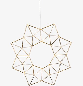 Krans Edge Mässing från Star Trading med LED-lampor