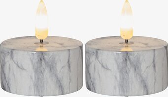 LED Värmeljus Flamme Marble 2-Pack från Star Trading
