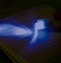 Spionpenna från Worldwide co med UV-lampa och osynligt bläck