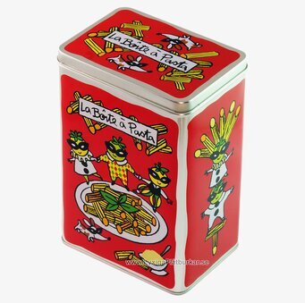 Bild av färgglad plåtburk med lekfull design