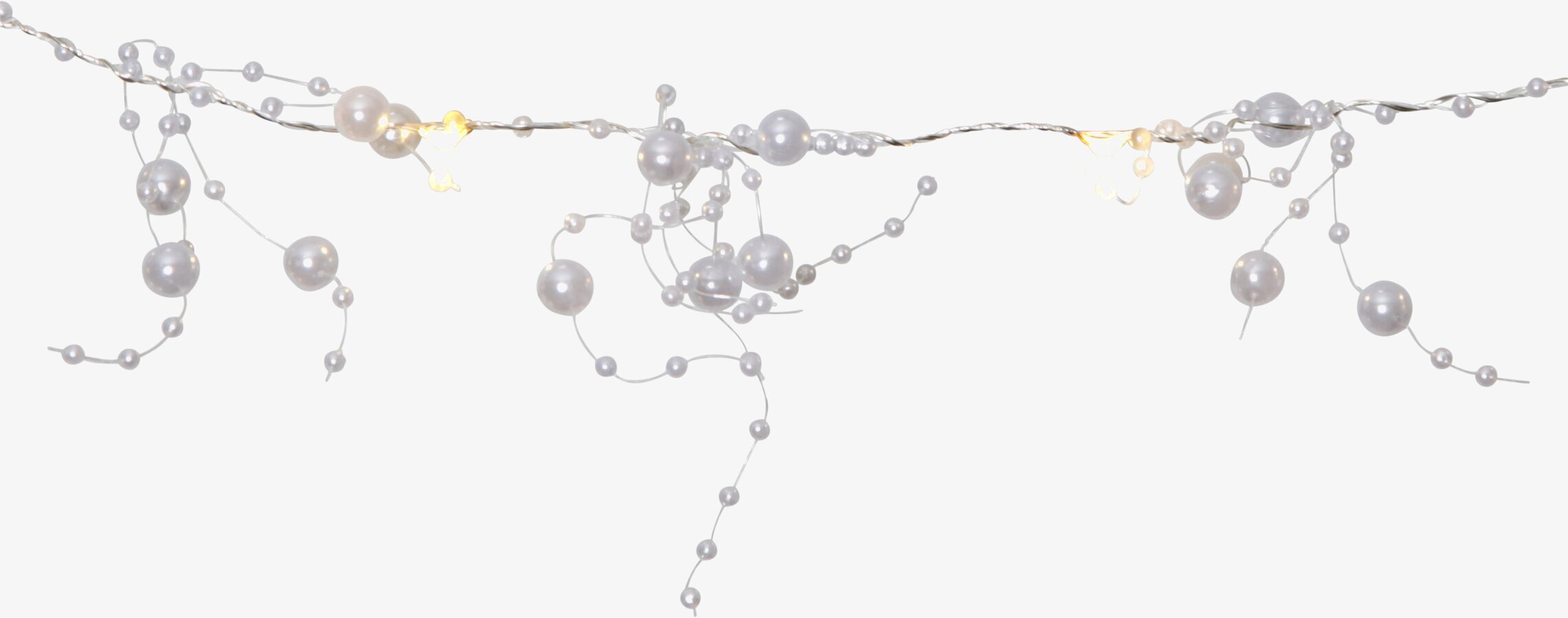 Ljusslinga Dew Drop från Star Trading med pärlor och LED