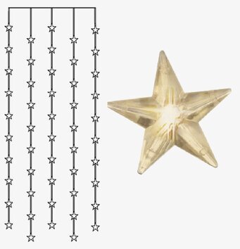 Ljusgardin Star Curtain från Star Trading med stjärnljus