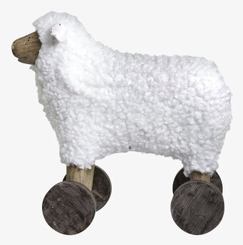 Får På Hjul från Chic Antique, leksak med trä och ull