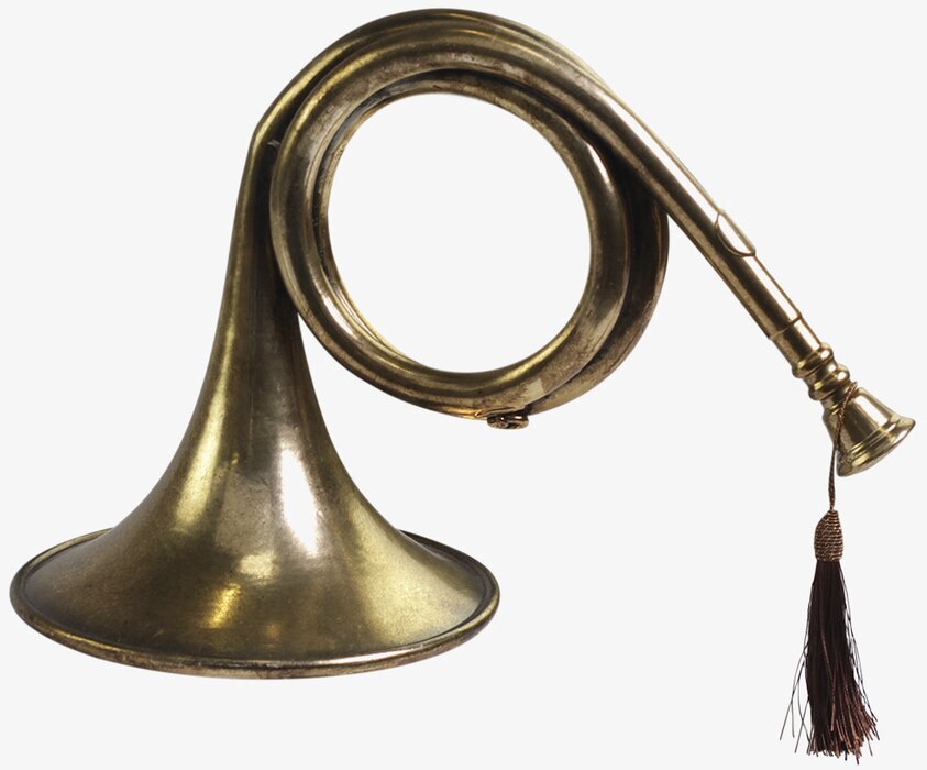 Gl. Posthorn från Chic Antique, nostalgisk jaktstil prydnad