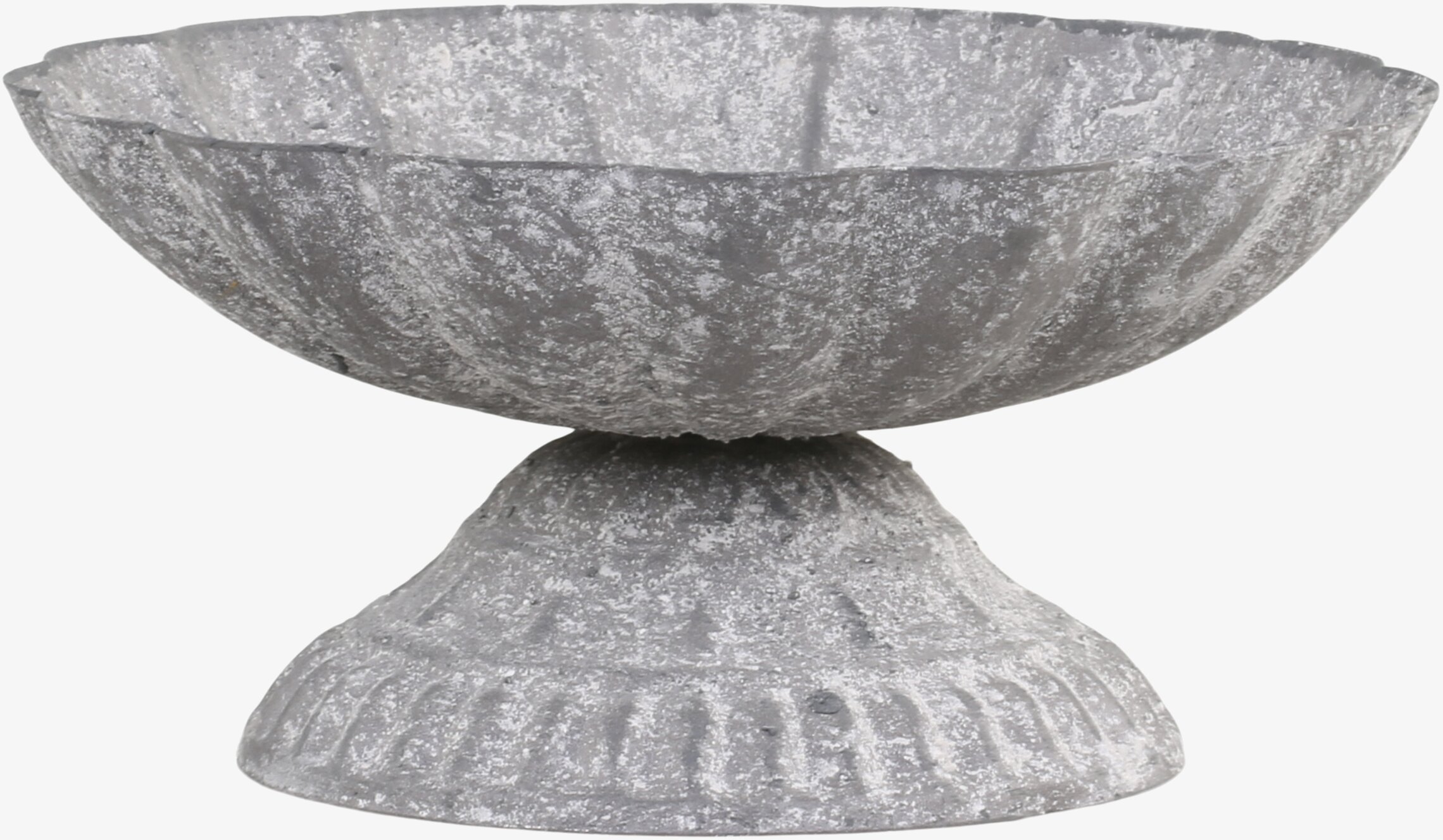 Dekorationsfat På Fot Stor från Chic Antique i grå metall