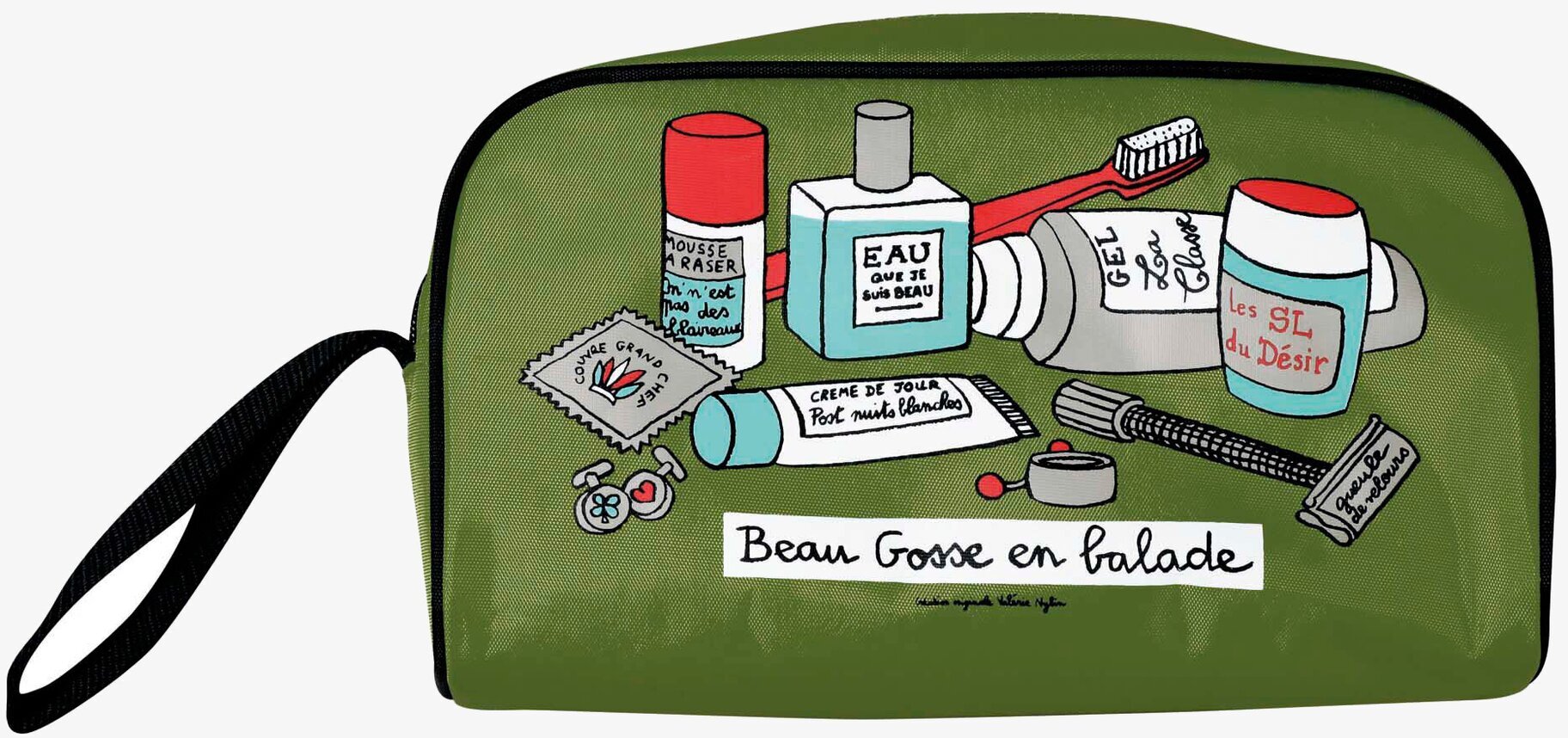 Necessär Killprylar grön från Derriére la porte med tryck