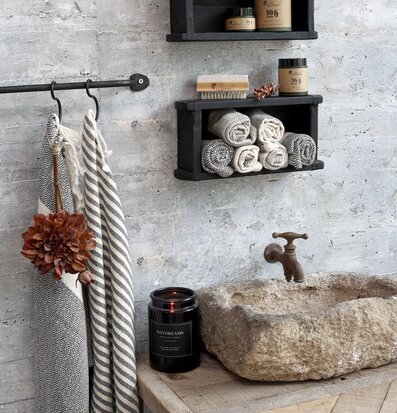 Handduk Hamam Mini Fransk Grå från Chic Antique i badrum