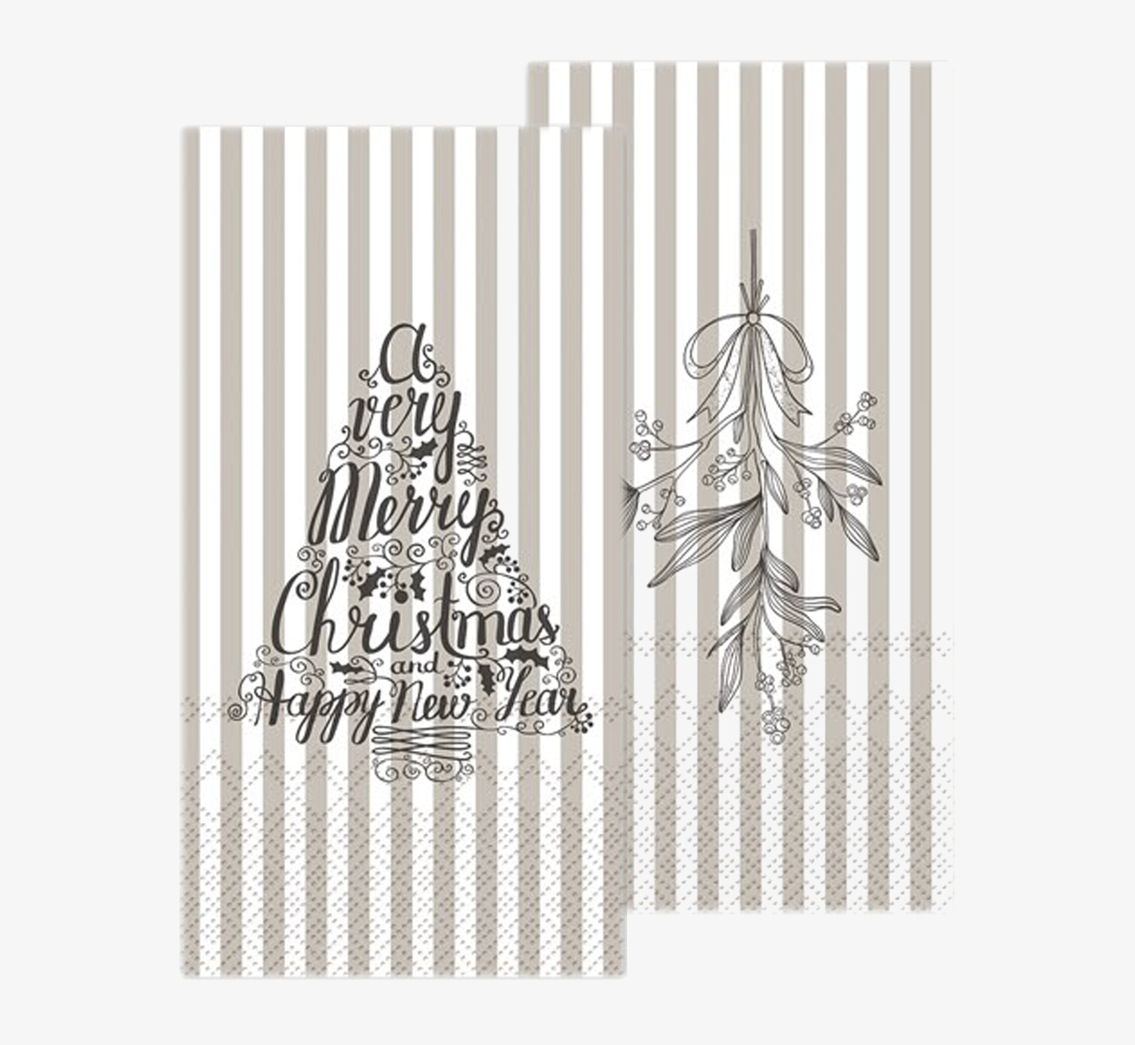 Servetter Mistel/Julgran Fransk Grå från Chic Antique