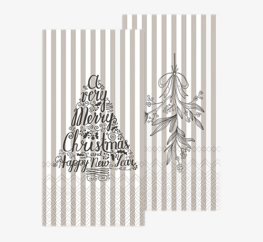 Servetter Mistel/Julgran Fransk Grå från Chic Antique