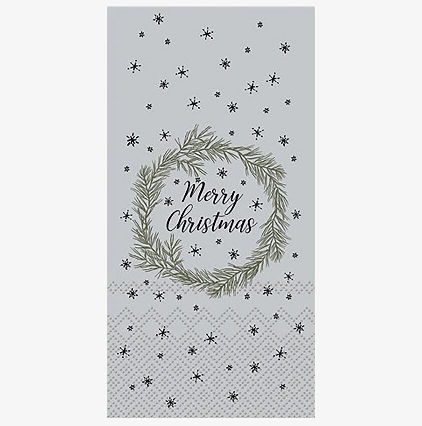 Servetter Merry Christmas Fransk Grå från Chic Antique
